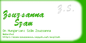 zsuzsanna szam business card